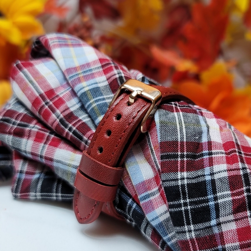 38mm 40mm 42mm 44mm 45mm Apple Watch Band | Red Maroon | Leather Band - Picture 3 of 7